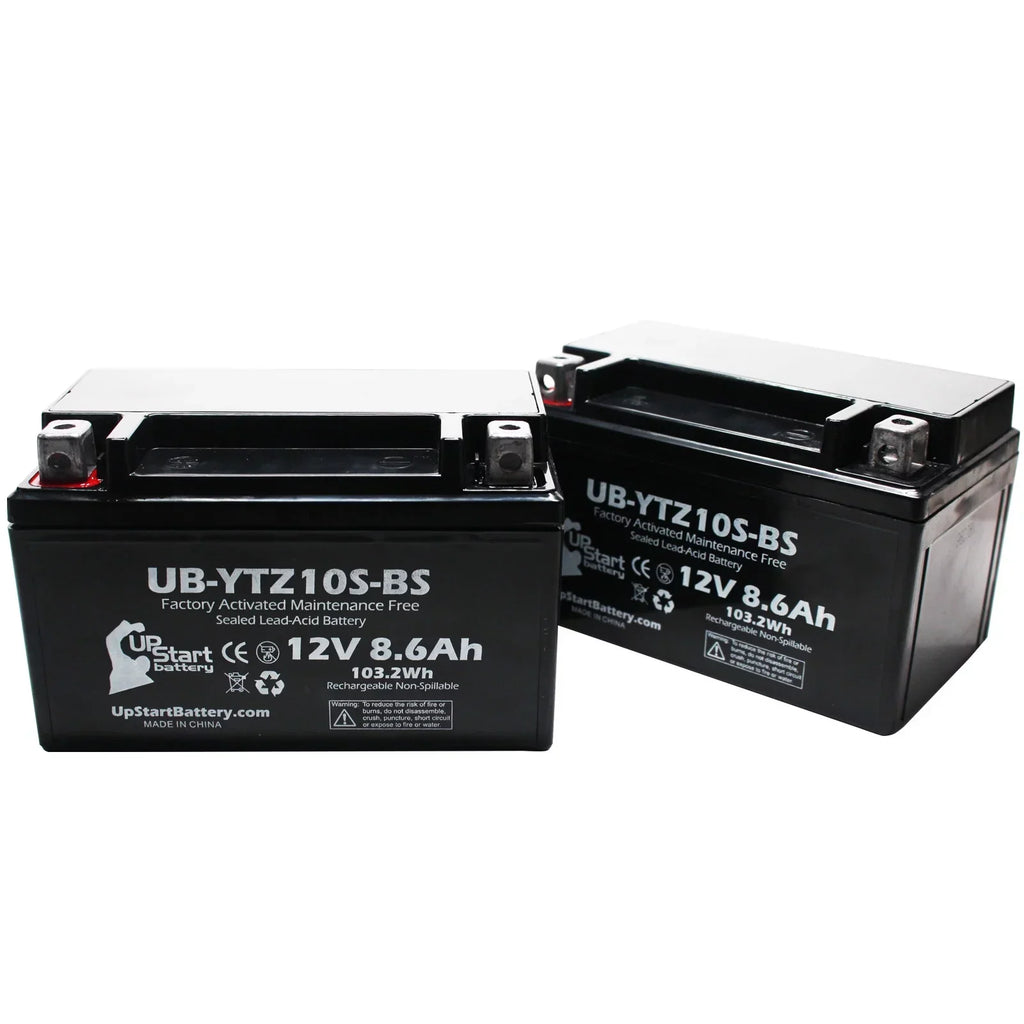 2-Pack UpStart Battery Replacement 2011 Yamaha YZF-R6 (excl. R6S) 600CC Factory Activated, Maintenance Free, Motorcycle Battery - 12V, 8.6Ah, UB-YTZ10S-BS