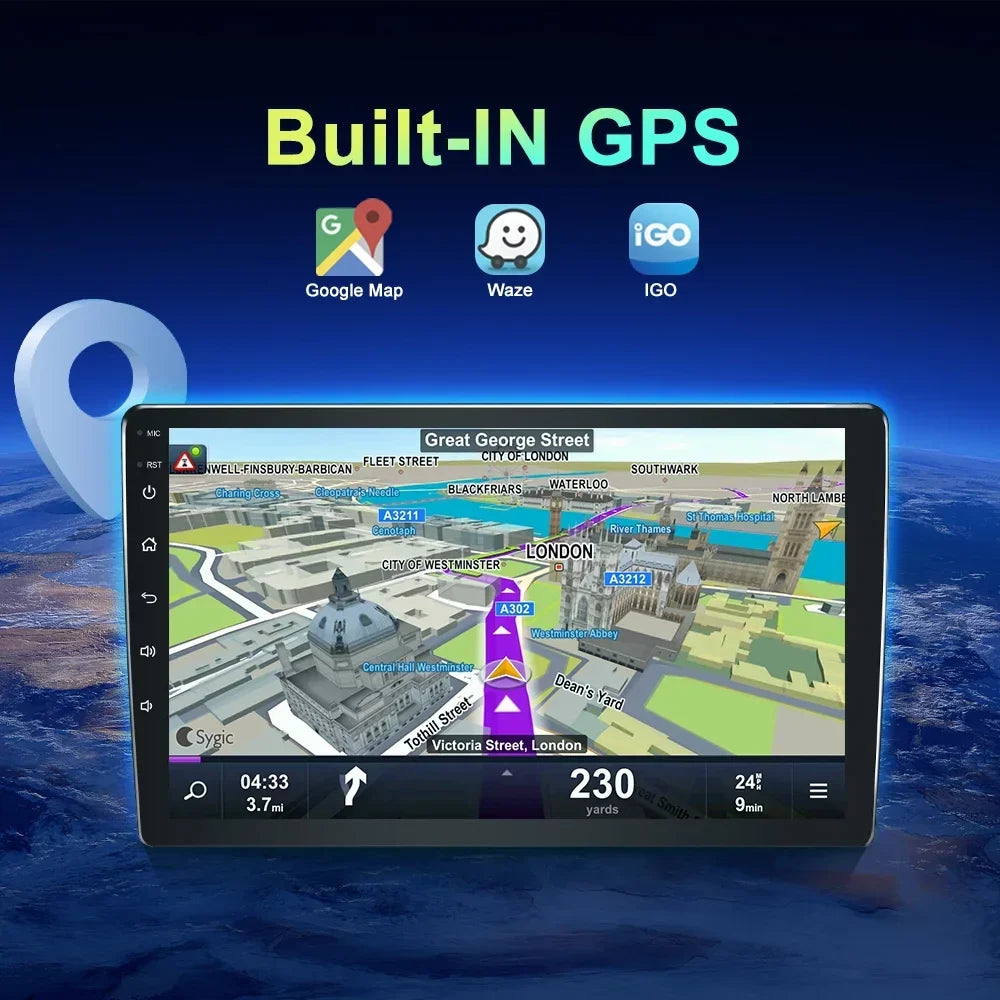 For Toyota RAV4 2013 2014 2015 2016 2017 Android 13 CarPlay Bluetooth 4+64GB  Car Stereo Radio GPS Navigation Player