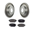 Transit Auto - Rear Coated Disc Brake Rotors And Semi-Metallic Pads Kit For Mazda 3 CX-3 Sport KGF-101781