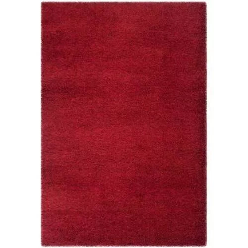 SAFAVIEH Charlotte Solid Plush Shag Area Rug, Red, 8' x 10'