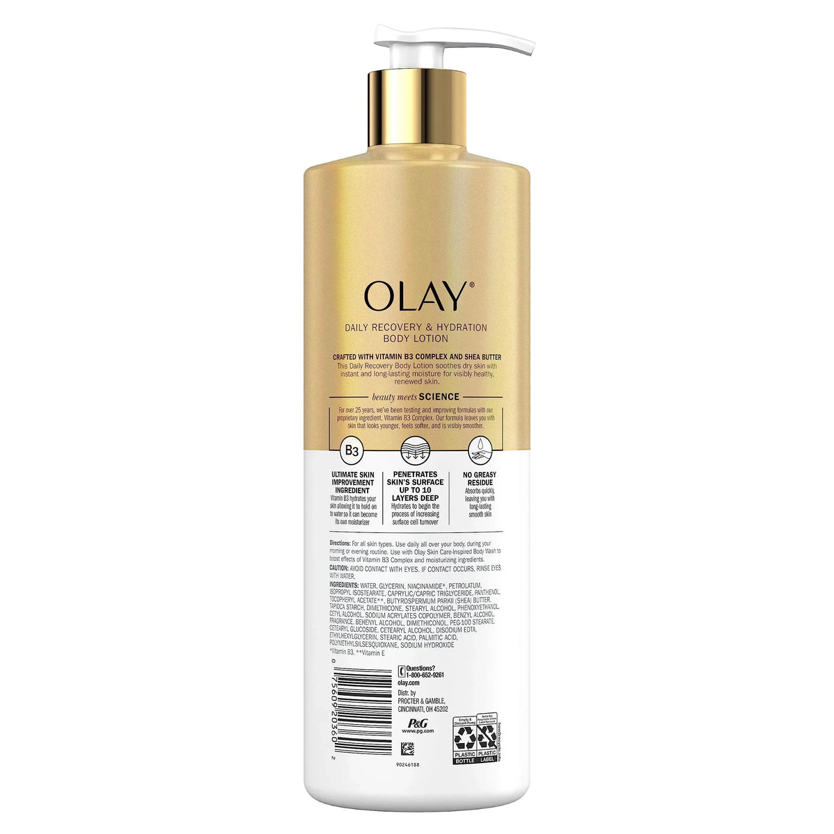 Olay, Daily Recovery & Hydration Body Lotion With Shea Butter, 17 Fl Oz