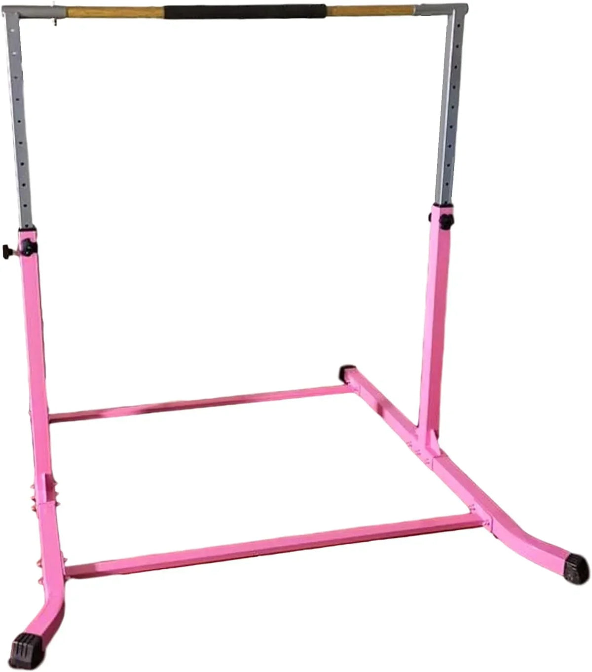 Expandable Pink Athletic Bar for Gymnastics Training with Free Removable Foam Pad