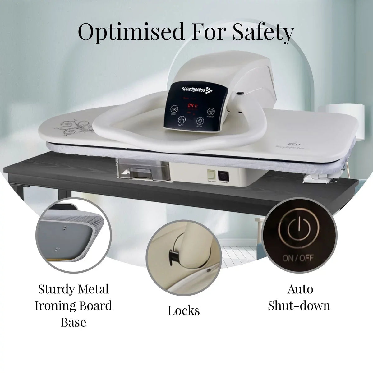 SpeedyPress Digital Steam Press 100HD | Premium Extra Large 40 Inch Iron Press Machine | Easy to Use Clothes Steamer With Multiple Steam and Temperature Settings