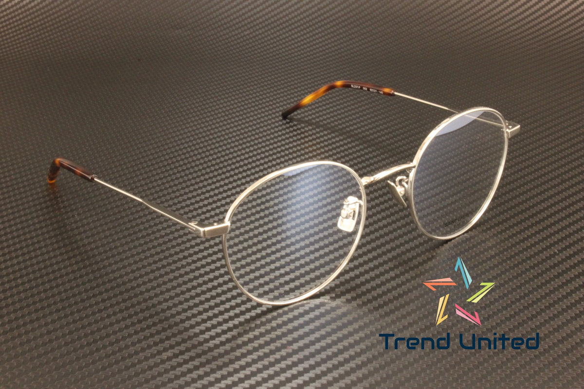 SAINT LAURENT SL 237 F 002 Round Oval Panthos Metal Silver 52mm Mens Eyeglasses