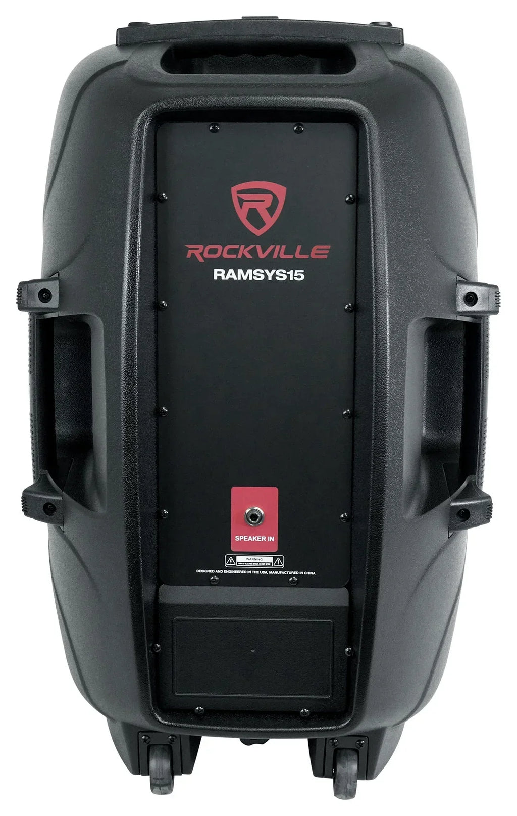 Rockville 2) 15" Battery Powered Speakers+Stands+Mics For Backyard Movie Theater