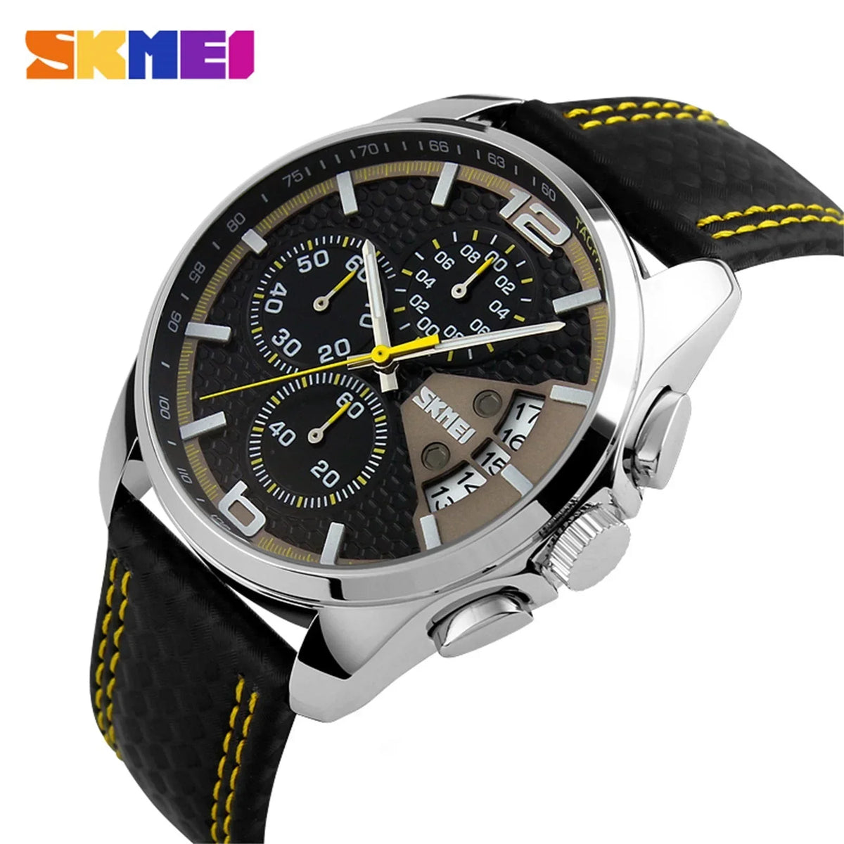 HLXD Men Watches Sports Large Big Face Luxury Waterproof Fashion Dress Casual Analog Quartz Chronograph Wrist Watch