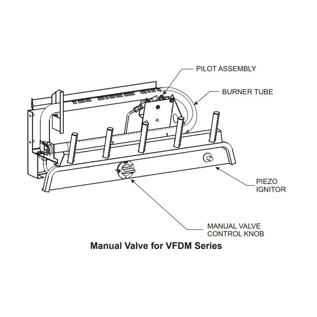 Empire  24 in. Manual Refractory Log Set with Vented & Vent-Free Burner, Natural Gas - 7 Piece