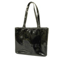 Pre-Owned Chanel Tote Bag Patent Leather Black Champagne Women's (Good)