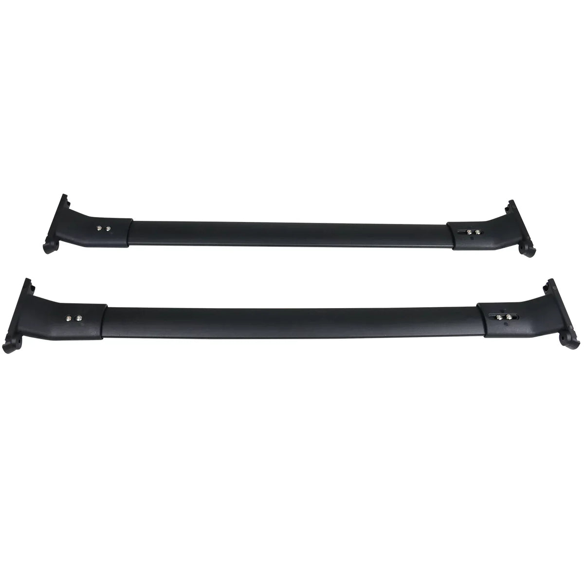 Ikon Motorsports Compatible with 13-16 Mazda CX-5 CX5 OE Style Cross Bar Roof Rack Black Aluminum