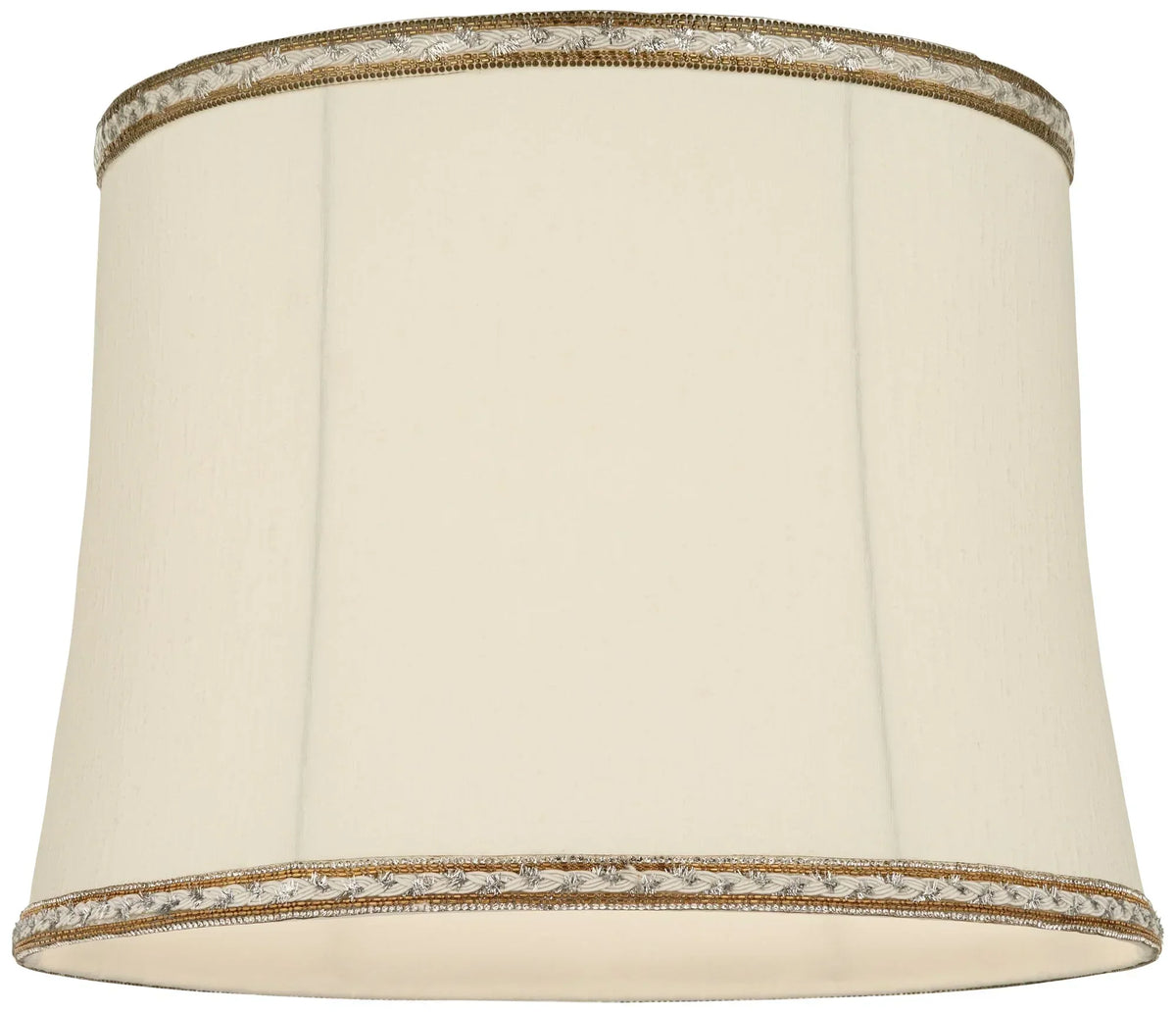 Springcrest Milano Drum Lamp Shades Cream Medium 14" Top x 16" Bottom x 12" High Washer Replacement Harp and Finial Fitting