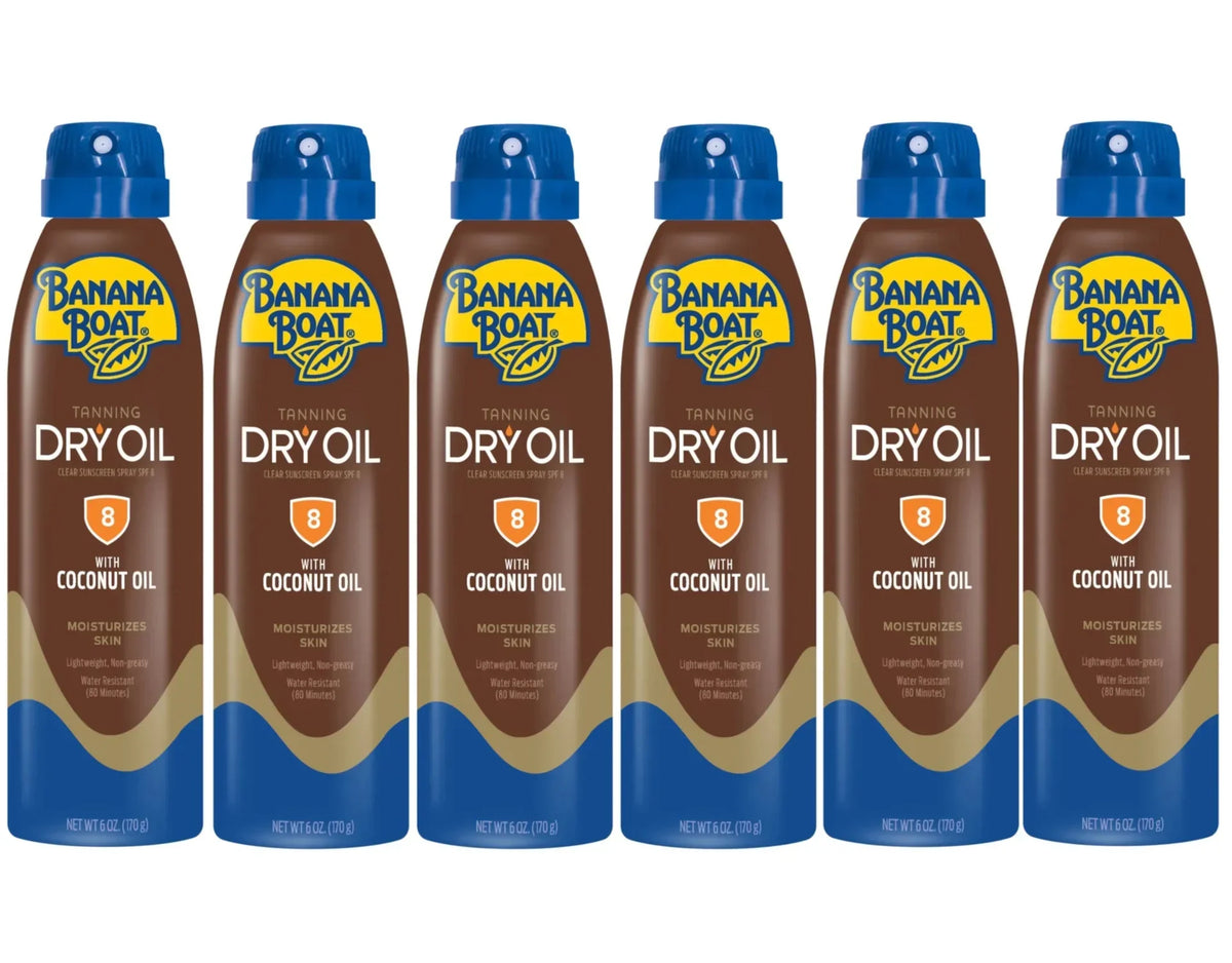Banana Boat UltraMist Deep Tanning Dry Oil - SPF 8 (Pack of 6)