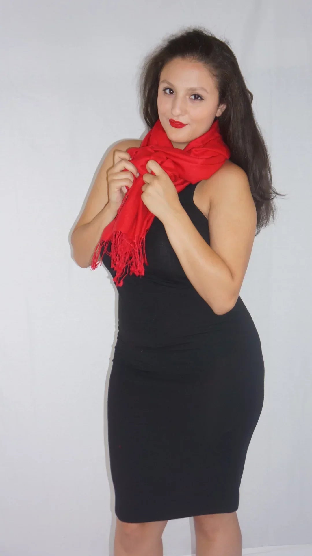 Scarf/Scarves/Shawl/Shawls/Stole/Wrap/Pashmina Scarf/Pashmina Shawl/Cashmere/Cashmere Scarf/Wool/Silk (Lipstick Red)