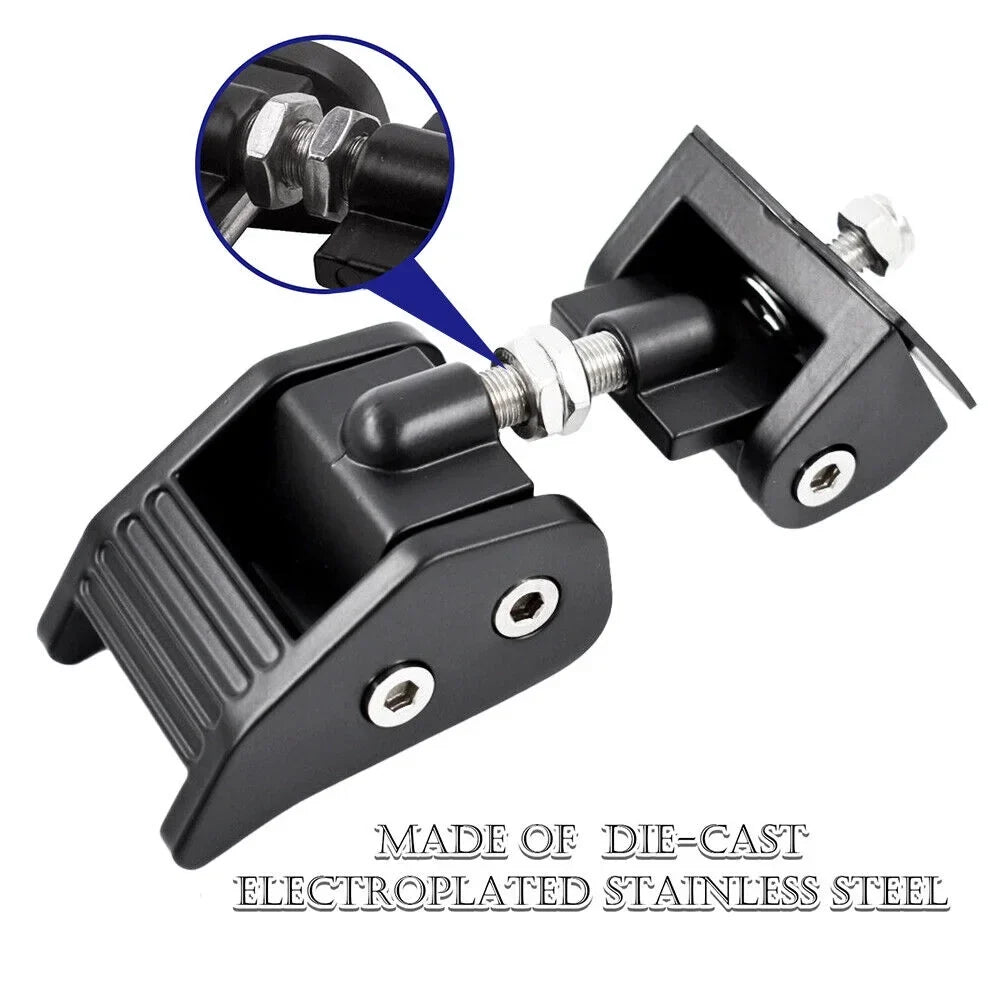 Jahyshow Premium Hood Latch Lock Catch Set for Jeep Wrangler JK 07-18 - Enhance Your Jeep's Security