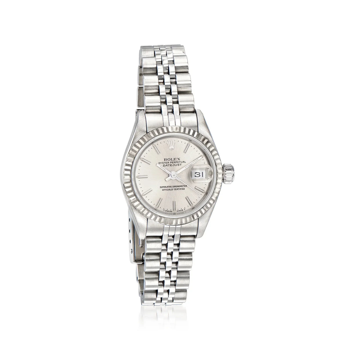 Ross-Simons Pre-Owned Rolex Datejust Women's 26mm Automatic Stainless Steel and 18kt White Gold Watch, Women's, Adult