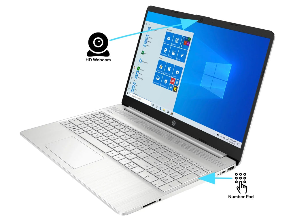 HP 15 Notebook, 15.6" HD Display, Intel Core i5-1135G7 Upto 4.2GHz, 16GB RAM, 256GB NVMe SSD, HDMI, Card Reader, Wi-Fi, Bluetooth, Windows 10 Home