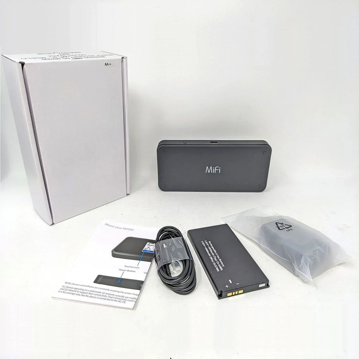Pre-Owned Inseego MiFi M2000 5G and 4G LTE Hotspot WiFi 6 Technology For T-Mobile - Black (Like New)
