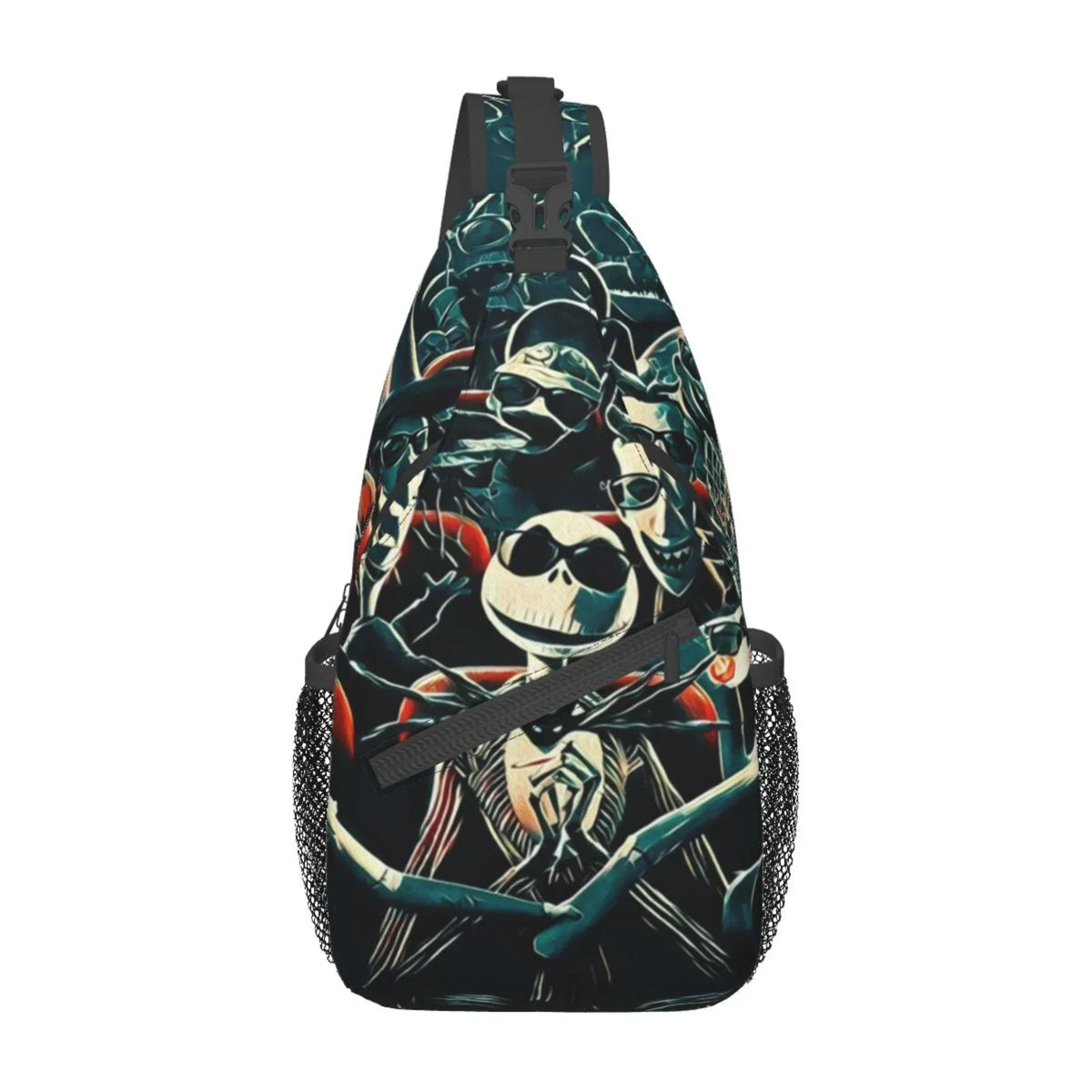 Jack Skellington Chest Bags Crossbody Sling Backpack Unisex Travel Hiking Daypack Shoulder Bag Gifts For Women Men