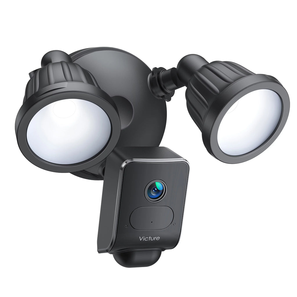 Victure FC920B Outdoo Floodlight Surveillance Cameras,IP55 Waterproof,Motion-Activated,Wifi Connection for Outdoor/Courtyard/Farm