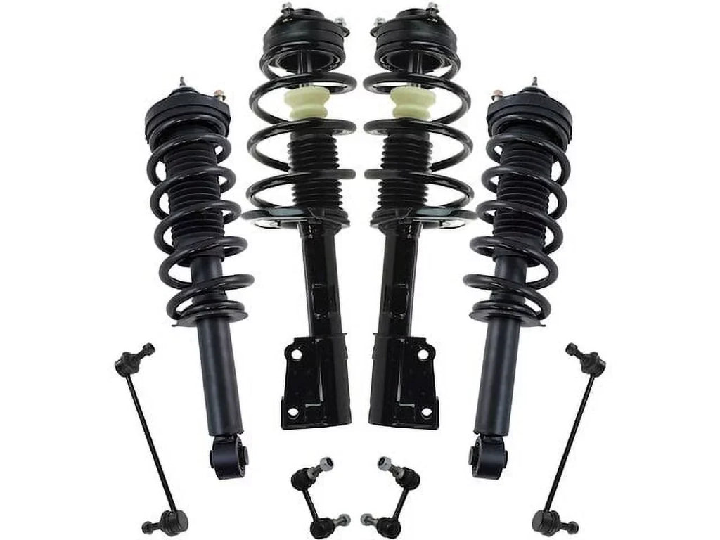 Front and Rear Strut Coil Spring and Sway Bar Link Kit - 8 Piece - Compatible with 2009 - 2018 Dodge Journey 3.5L 3.6L V6 2010 2011 2012 2013 2014 2015 2016 2017