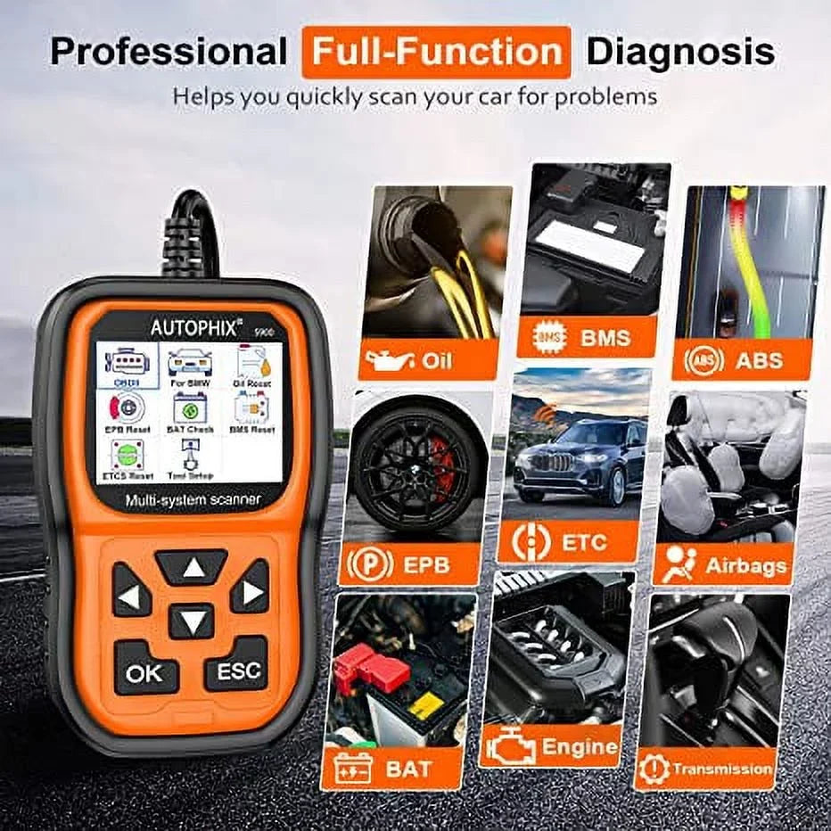 Autophix 5900 Car Scanner Fits for BMW MINI Roll-Royce All Systems Scan Tool OBD2 Scanner Car Code Reader EPB SAS Oil Reset Battery Registration Tool for BMW Automotive Diagnostic Tool