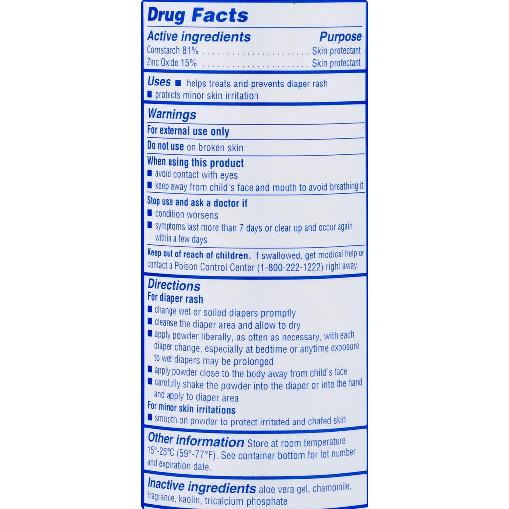 Caldesene Baby Cornstarch Powder With Zinc Oxide 5 oz (Pack of 4)