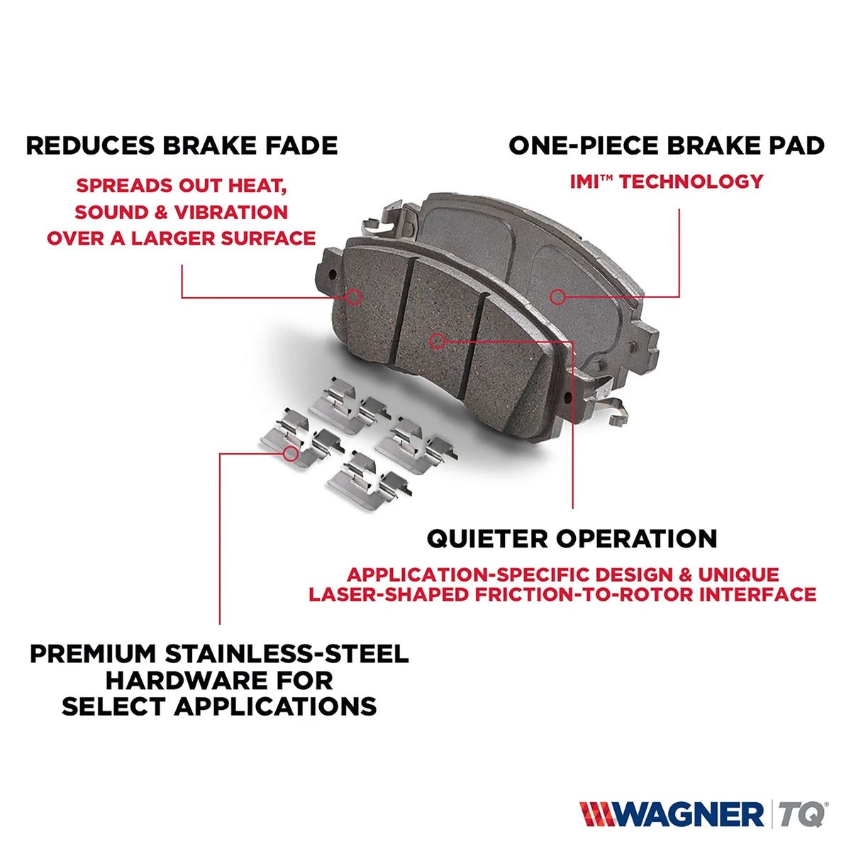 Wagner ThermoQuiet MX683 Semi-Metallic Disc Brake Pad Set Fits select: 2004-2010 BMW X3, 2000-2006 BMW X5