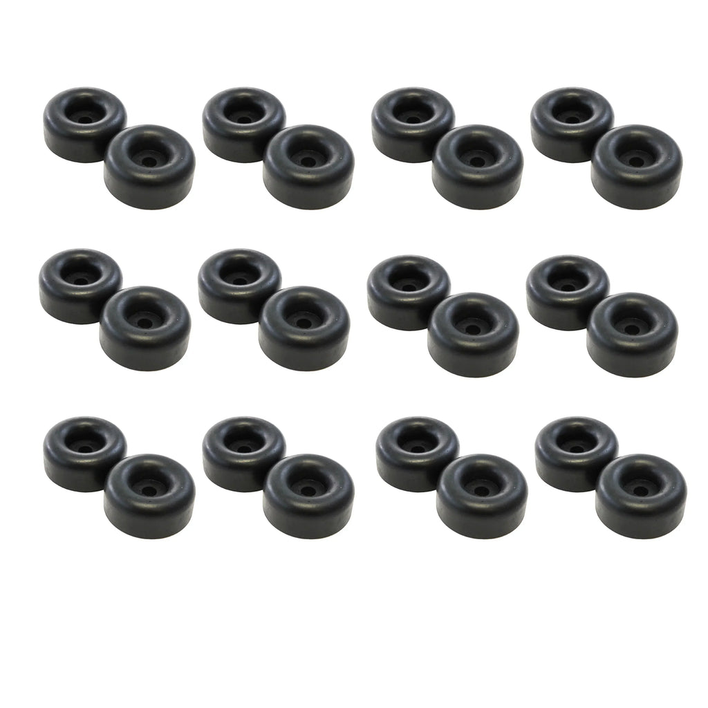 Red Hound Auto 24 Rubber Bumpers for Trailer Compatible with Ramp Door Truck 2.5 Inches Round Replacement Cargo Stop