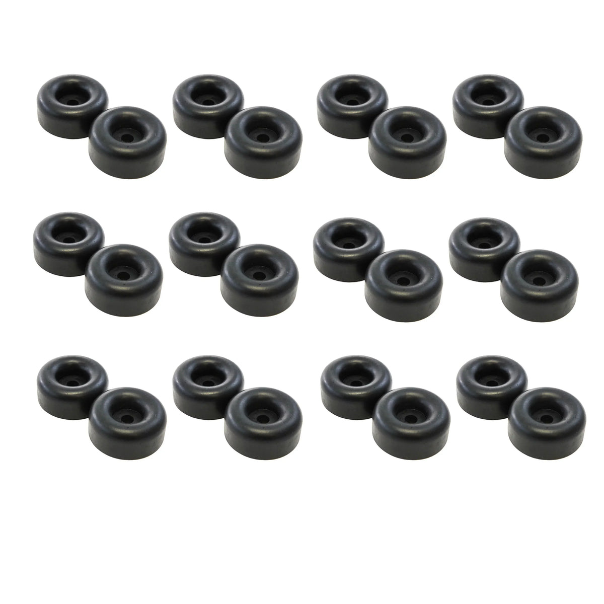 Red Hound Auto 24 Rubber Bumpers for Trailer Compatible with Ramp Door Truck 2.5 Inches Round Replacement Cargo Stop