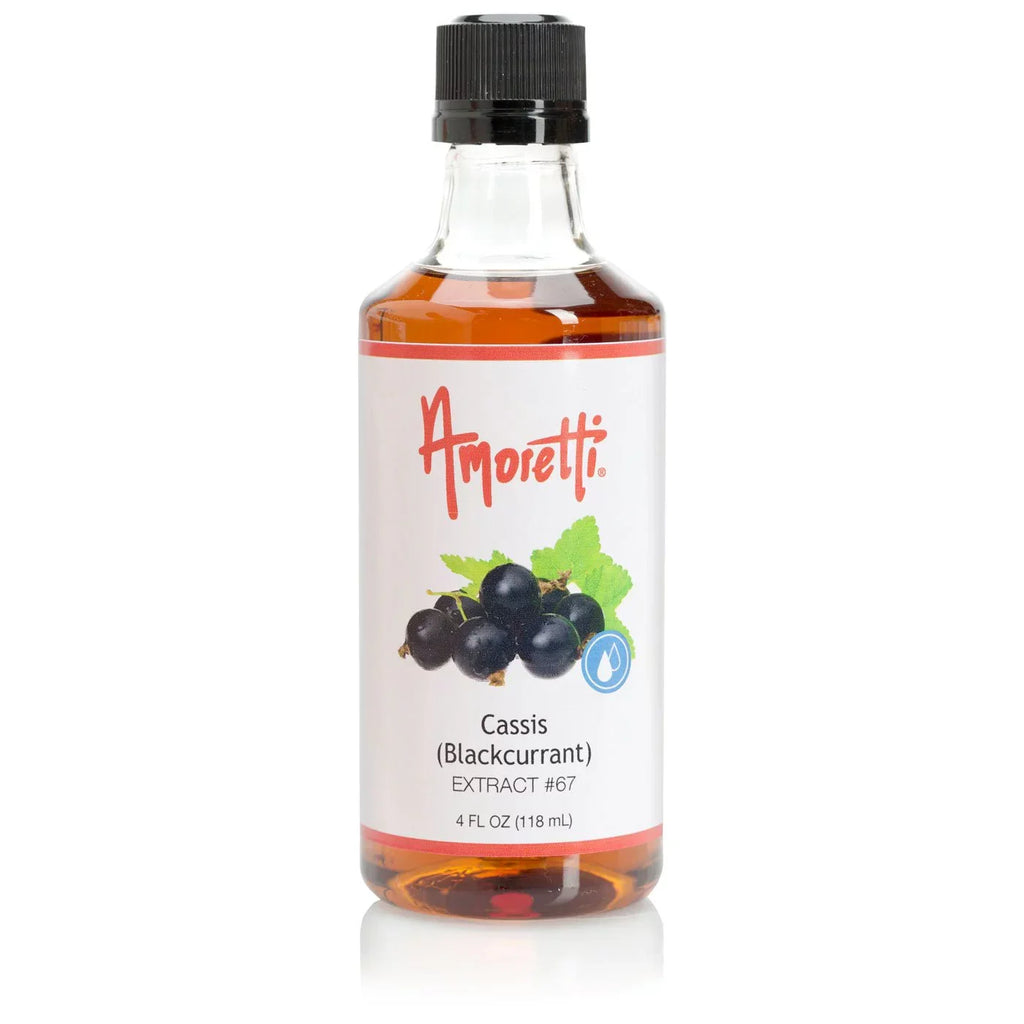 Amoretti - Cassis (Blackcurrant) Extract Water Soluble 2 oz - Highly Concentrated & Perfect For Pastry, Savory, Brewing, and more, Preservative Free, Vegan, Kosher Pareve, Keto Friendly