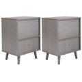 Walmeck ,With Drawer Of 2 Low 2 Low Bedside - Set Of 2 Bedside Table End Side Table Tables Table Set With And Drawer (2) Bedside Cabinet Room Cabinet Room Bedroom Compartment Sofa End Set With Low