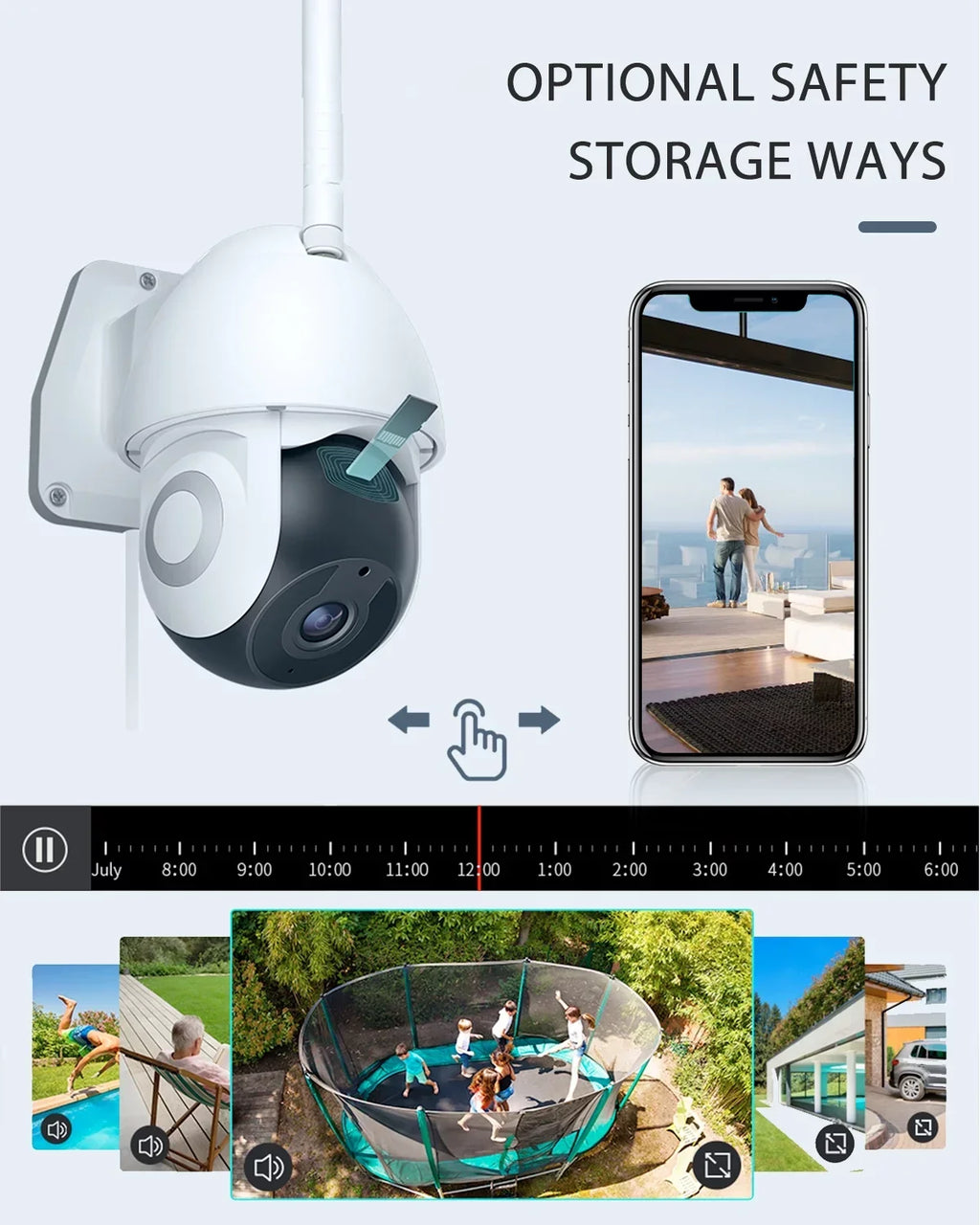 Victure FC920B Outdoo Floodlight Surveillance Cameras,IP55 Waterproof,Motion-Activated,Wifi Connection for Outdoor/Courtyard/Farm
