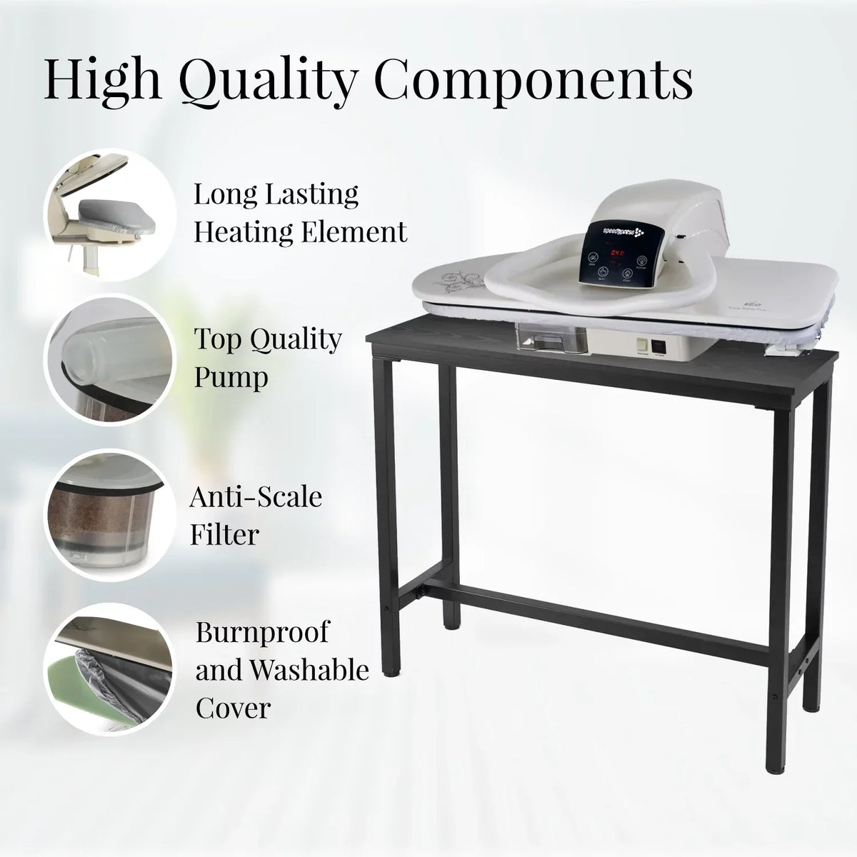 SpeedyPress Digital Steam Press 100HD | Premium Extra Large 40 Inch Iron Press Machine | Easy to Use Clothes Steamer With Multiple Steam and Temperature Settings