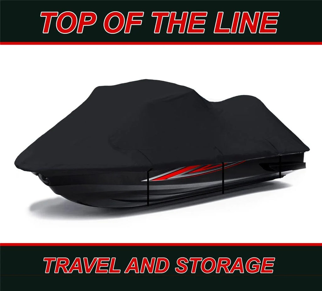 BLACK TOP OF THE LINE JET SKI Cover Compatible for Polaris Pro 785 Limited 2001 Jet Ski Cover PWC Covers 1-2 Seater
