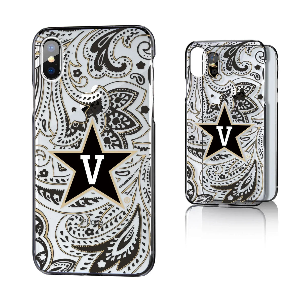 VU Vanderbilt Commodores Paisley Clear Case for iPhone X