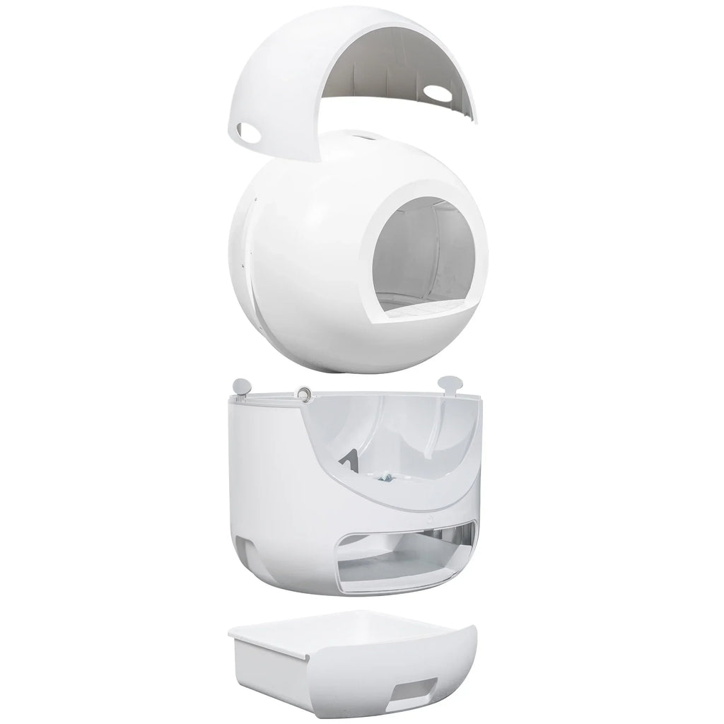 Smart Automatic Cat Litter Box, Self Cleaning Litter Box, App Control, Litter Robot Support 5G & 2.4G WiFi for Multiple Cats