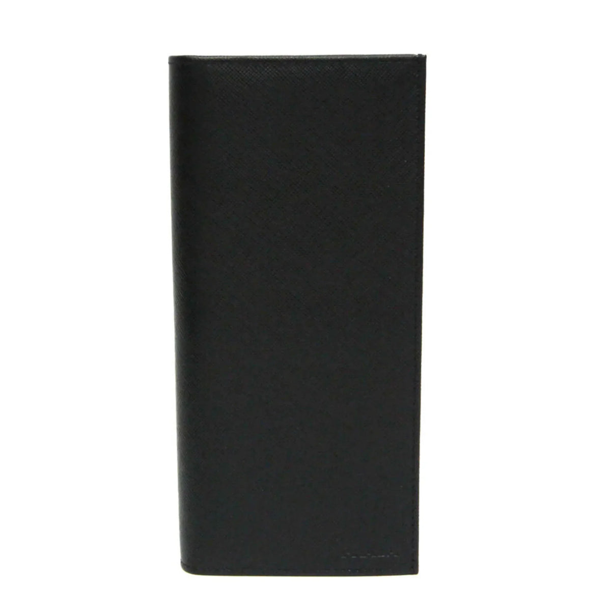 Pre-Owned Prada Saffiano 2M0836 Men's Leather Long Wallet (bi-fold) Black (Good)