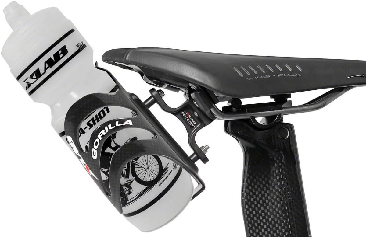 XLAB Delta 200 Rear Water Bottle Cage Black Saddle Mount Aero Bicycle Parts