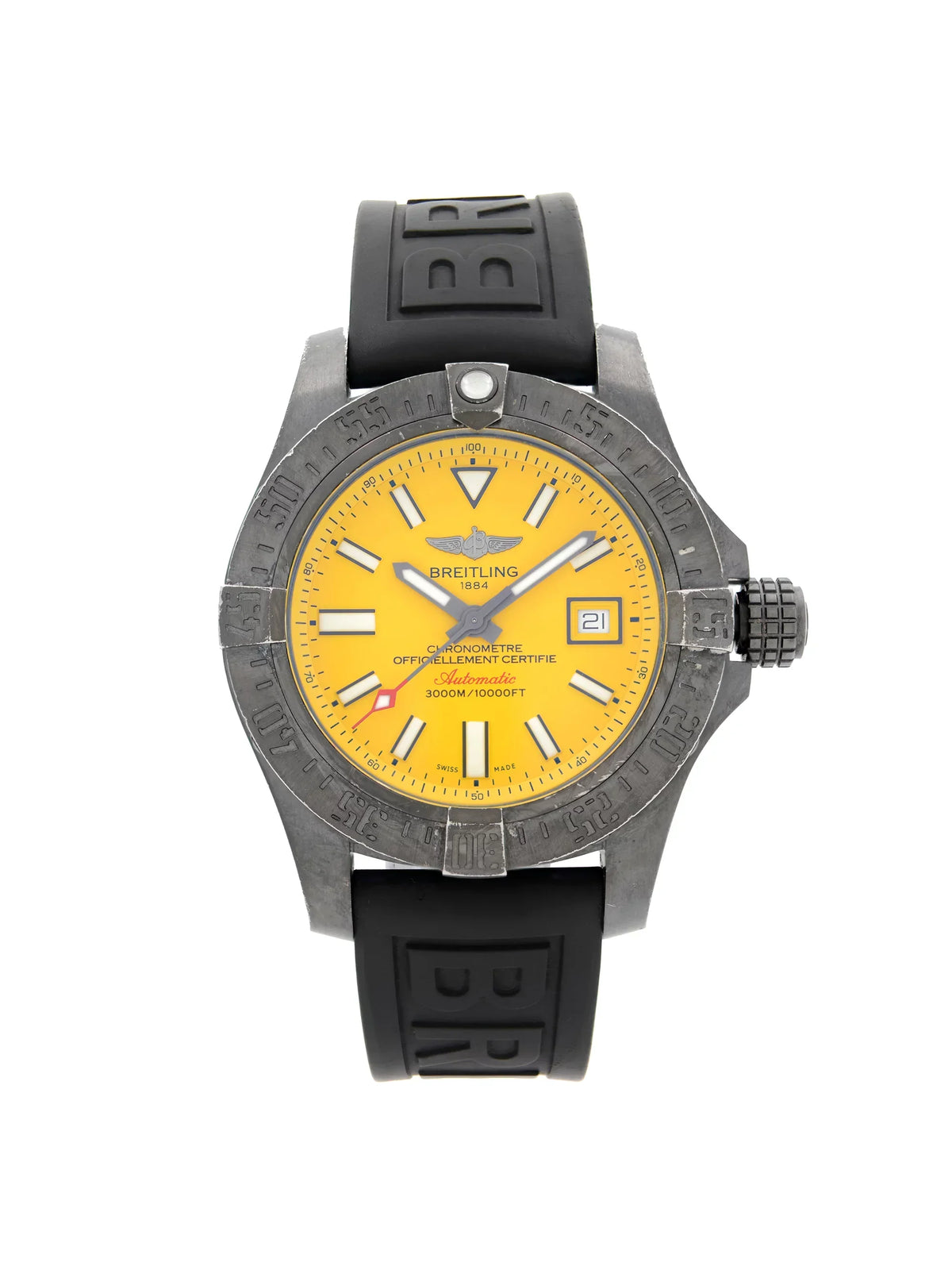 Breitling Avenger II Seawolf Black Steel Automatic Mens Watch M17331E2/I530-153S