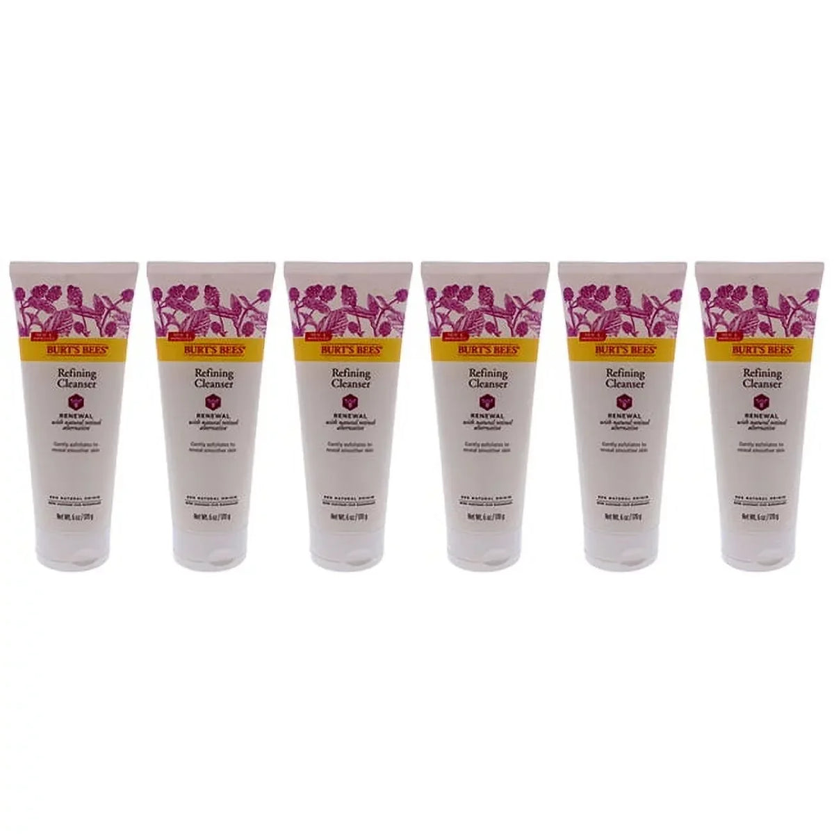 Renewal Refining Cleanser by Burts Bees for Unisex - 6 oz Cleanser - Pack of 6