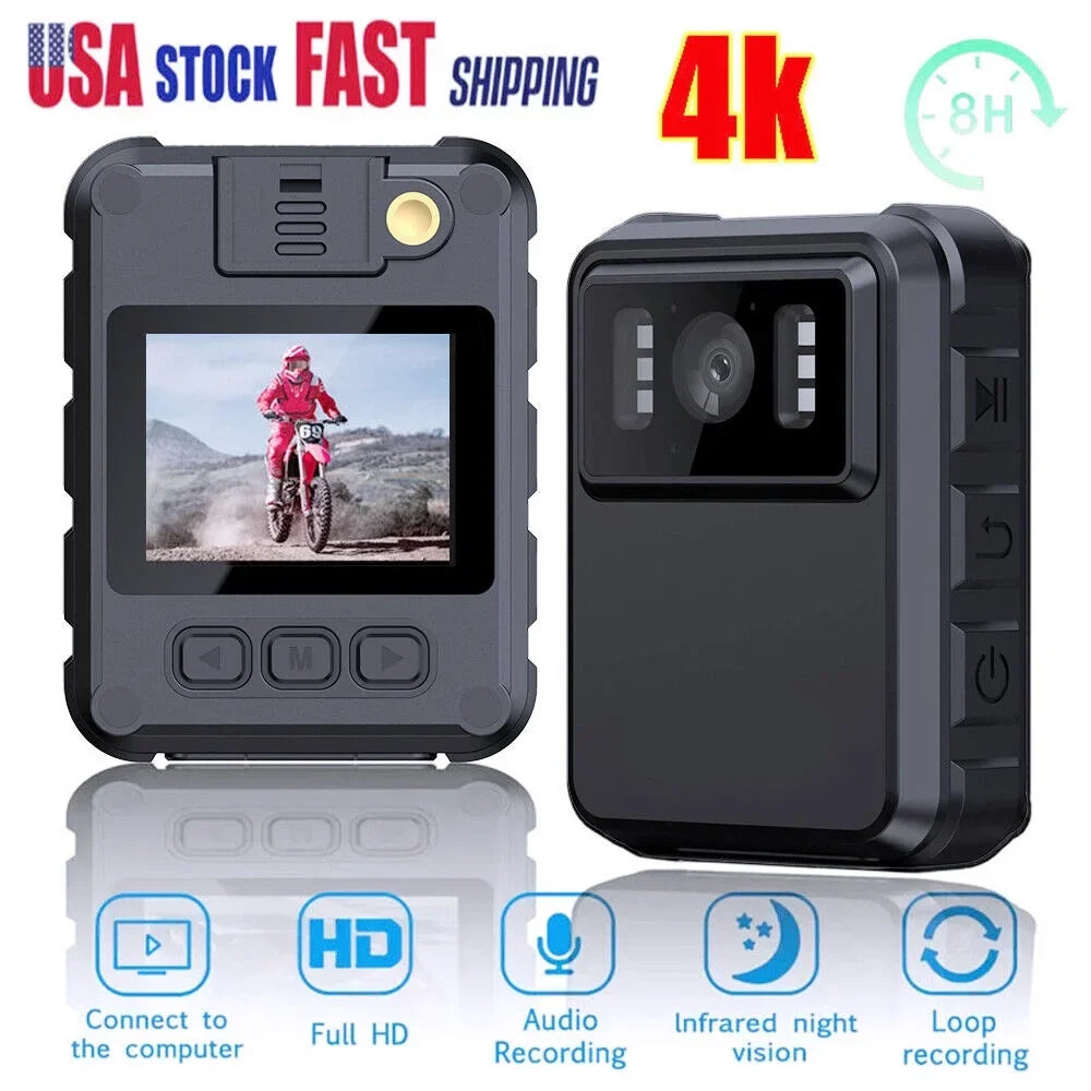 JahyShow Night Vision Body Camera - Mini Camcorder with 1080P Audio Video DVR and WiFi Connectivity