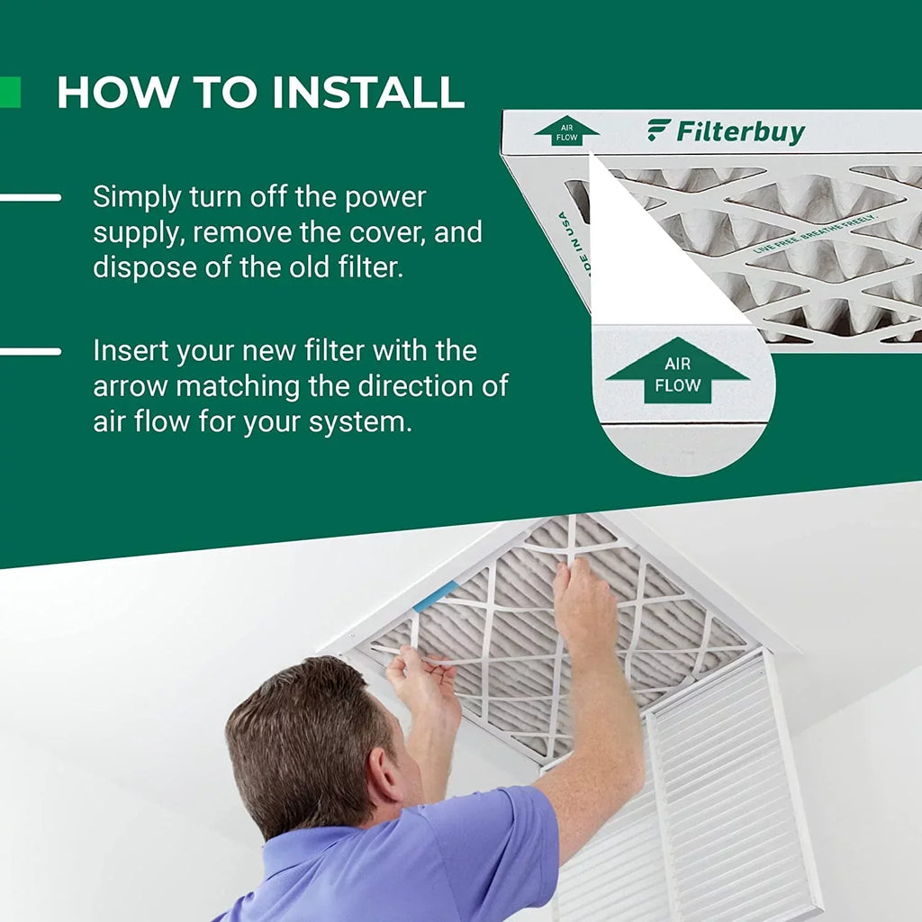 Filterbuy 25x25x4 MERV 11 Pleated HVAC AC Furnace Air Filters (12-Pack)
