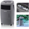 Honeywell 500-694CFM Indoor Outdoor Portable Evaporative Cooler with Fan & Humidifier, Ice Compartment & Remote Control, CO25AE, Gray