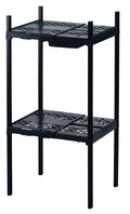 LockerMate Double Locker Shelf, Adjustable Width and Height to Fit Most School Lockers, Black