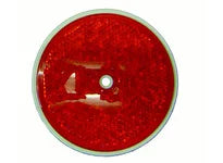 Cortina 13-099-32 3-3/8" Dia. Reflector - Center Hole Mount - Red (340 Pack)