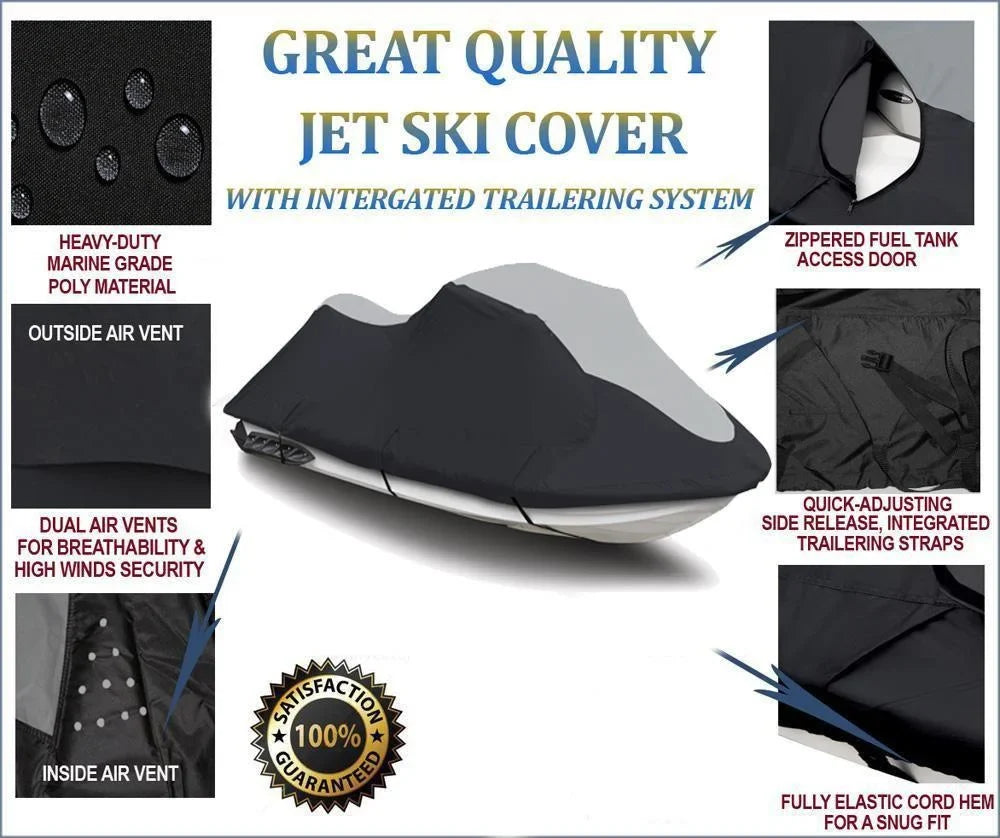 SUPER HEAVY-DUTY PWC 600D JET SKI Cover Compatible for Sea Doo Sea-Doo Bombardier GTI RFI 2003 2004 2005