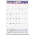 At A Glance  15.5 x 22 in. Laminated Monthly Wall Calendar 2017 - Erasable