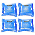 Pack of (4) Neutrogena Make Up Remover Cleansing Facial Towelettes Refil Wipes,25 Ct