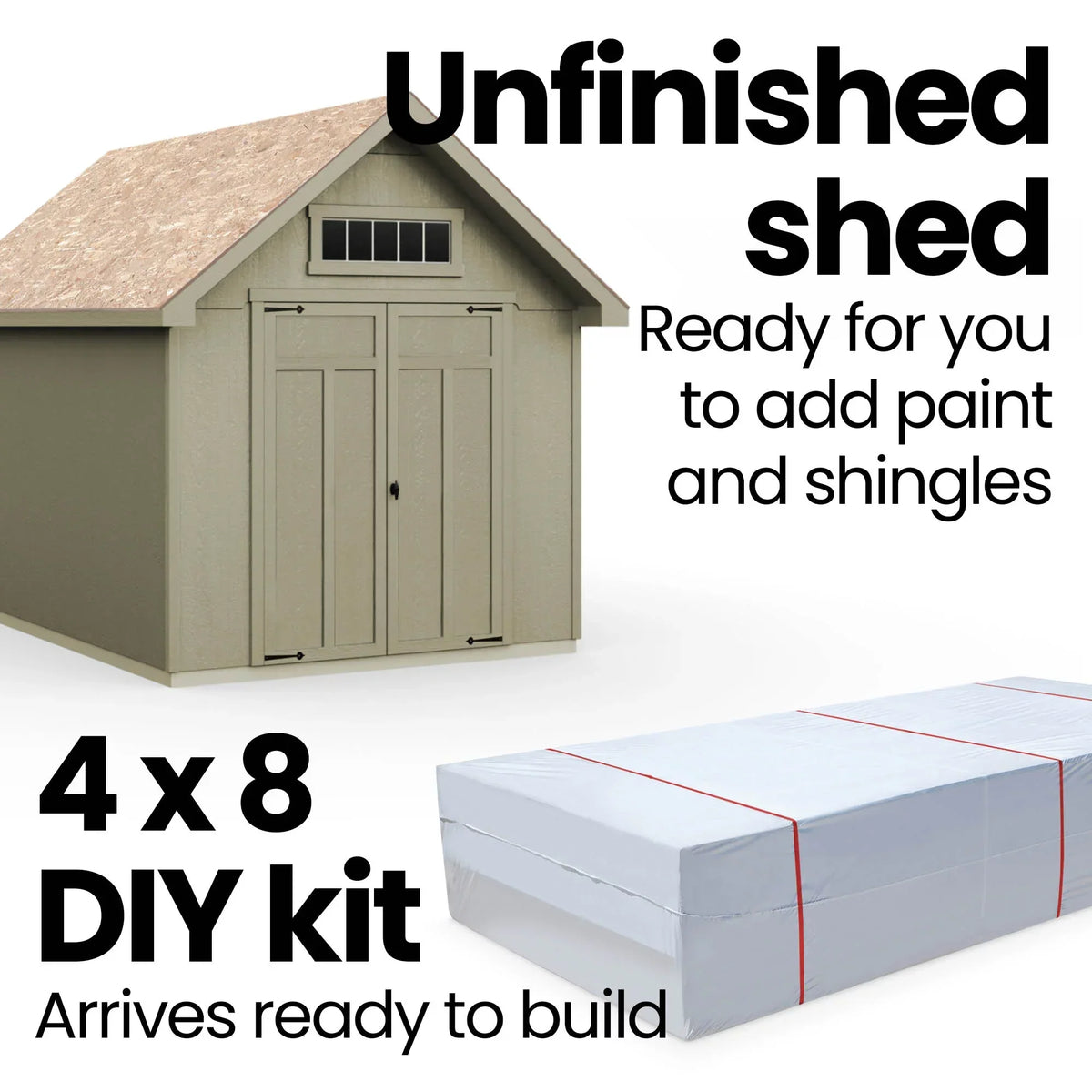 Handy Home Products Tribeca 8 ft. x 12 ft. Wood Storage Shed (Floor Included)