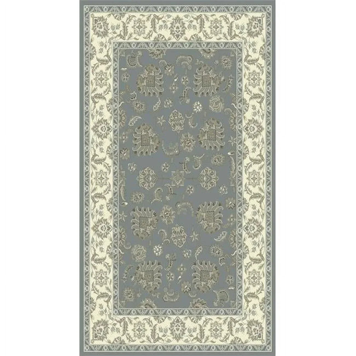 DynamicRugs LE71058020510 58020 Legacy Collection 6.7 x 9.6 in. Traditional Rectangle Rug, Dark Blue & Ivory