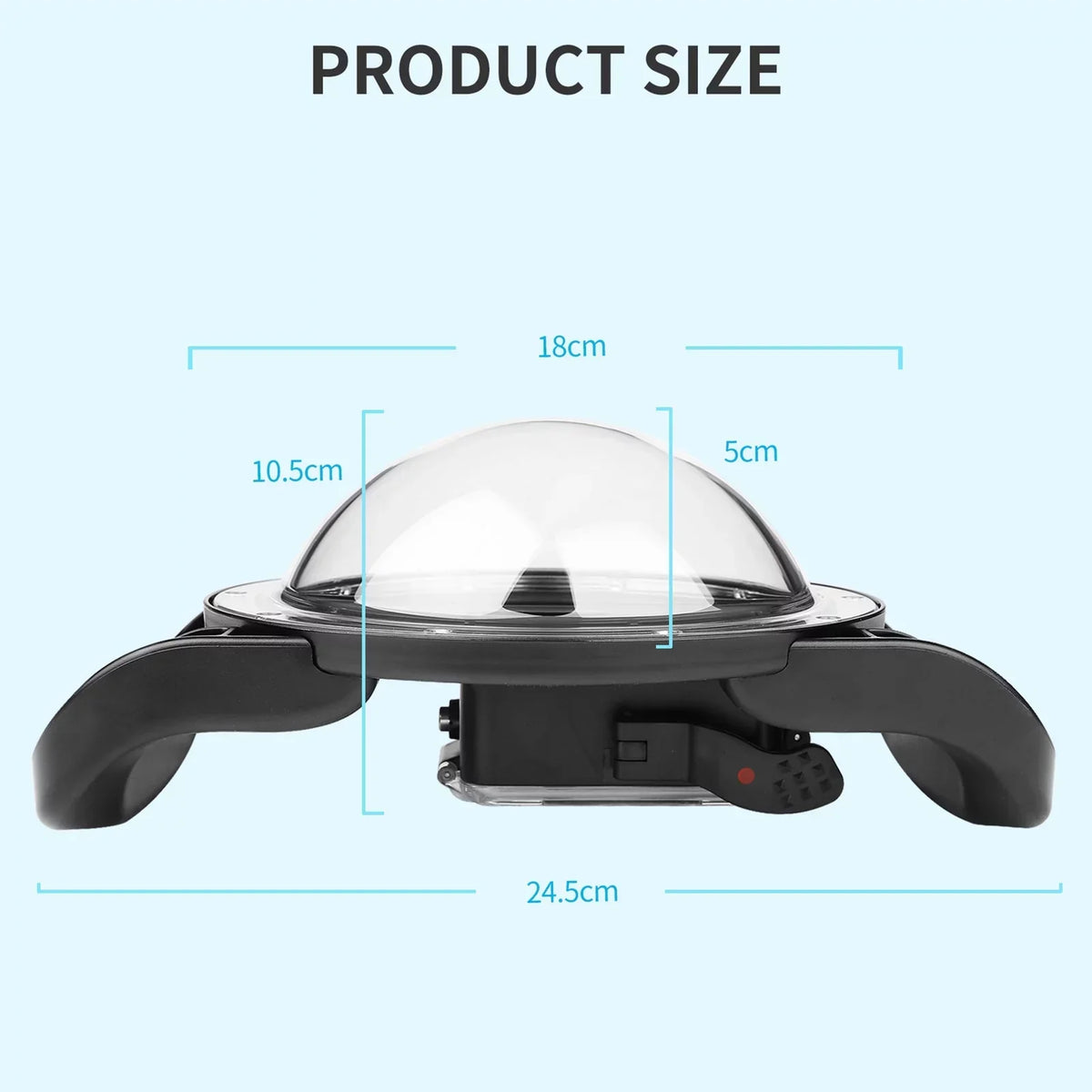 SHOOT Dome Port,Dsfen Case Camera Case 180° Wide 9 10 45m Waterproof 180° Dual Handle Port Camera Dual Handle Port Waterproof Case Camera Case 45m Port 9 Camera Mashem